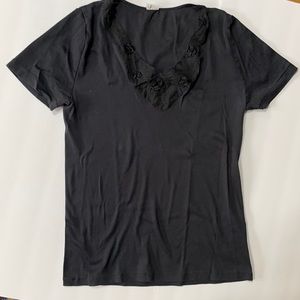 Rare Hanro t-shirt/cami.Like new/ vintage,worn once. lace detail